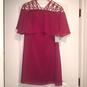 NWT Hot Pink strappy mini dress